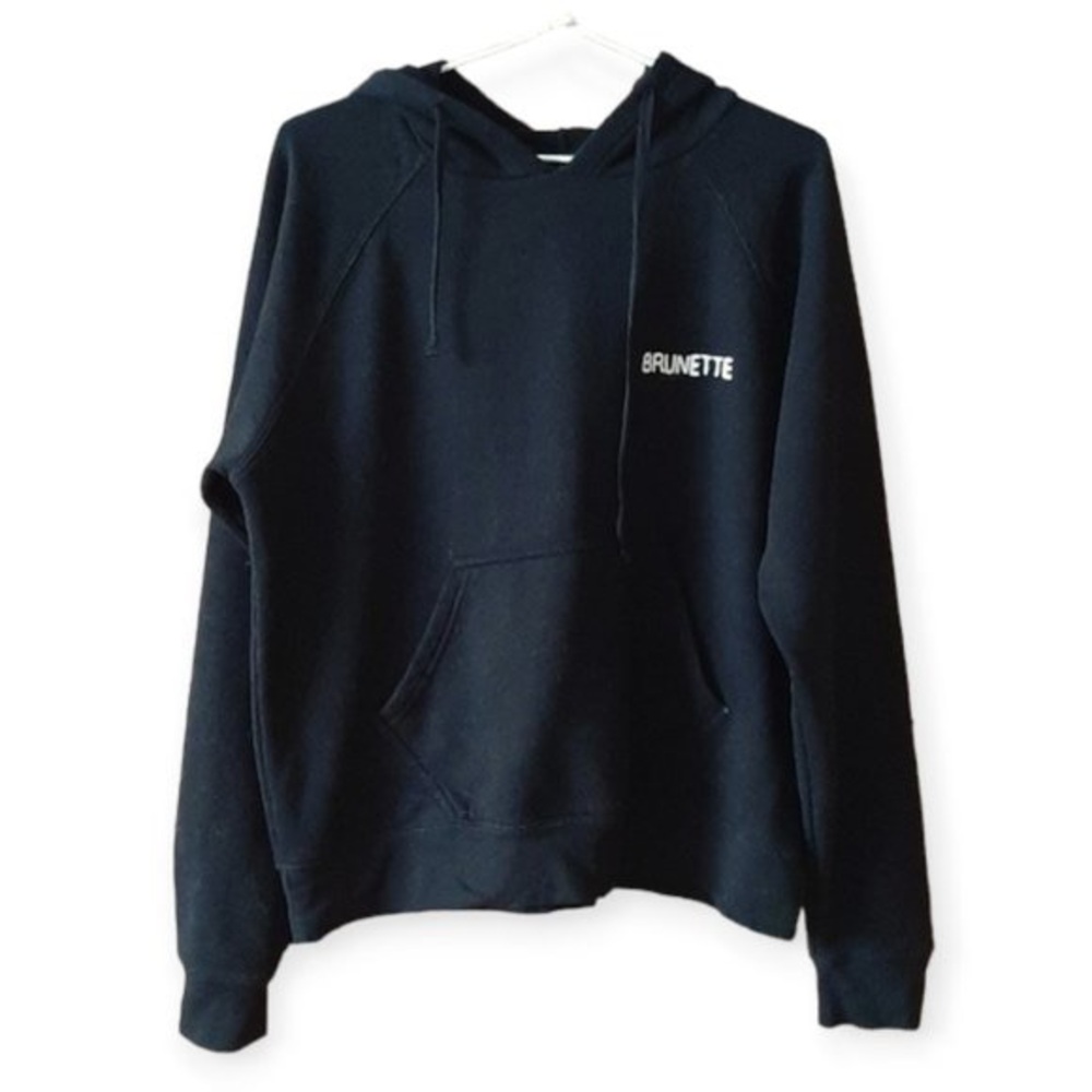 BTL 'Brunette' Women's Black Hoodie Long Sleeve Drawstring Pocket | Size M/L